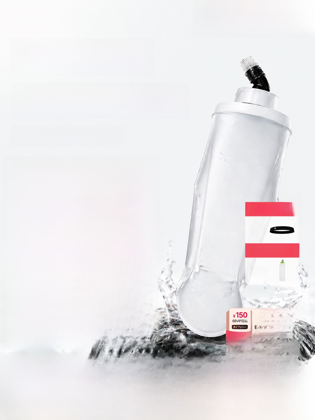 Running Gear For Marathon - FlipBelt Sport Soft Water Bottle Portable
