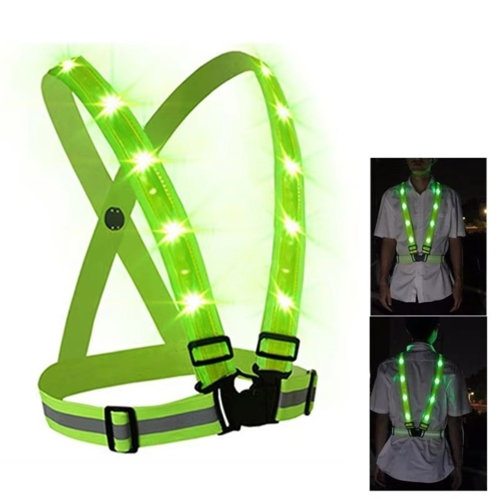 New Polyester LED Safety Vest  - Running Gear Reflective 评论和价格
