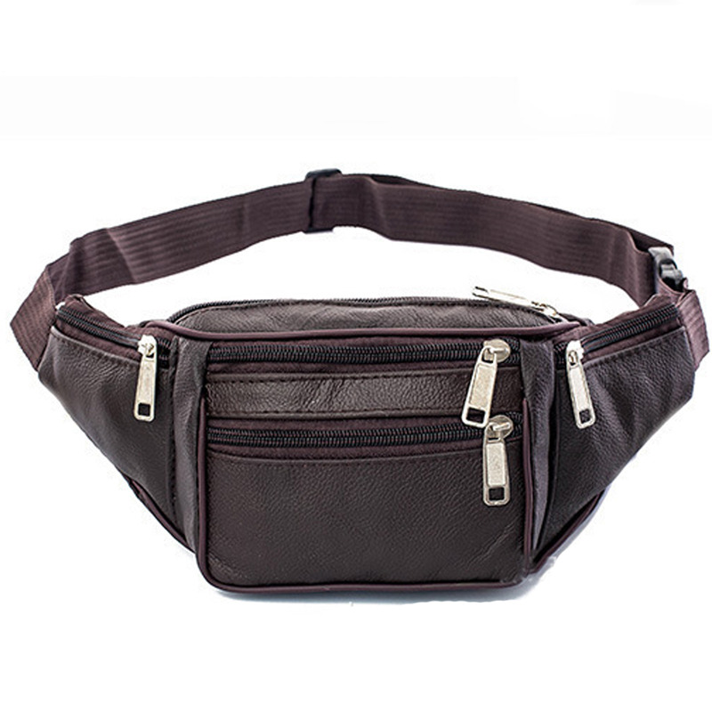 Leather Men Waist Chest Bag Th - Running Gear Belt 评论和价格